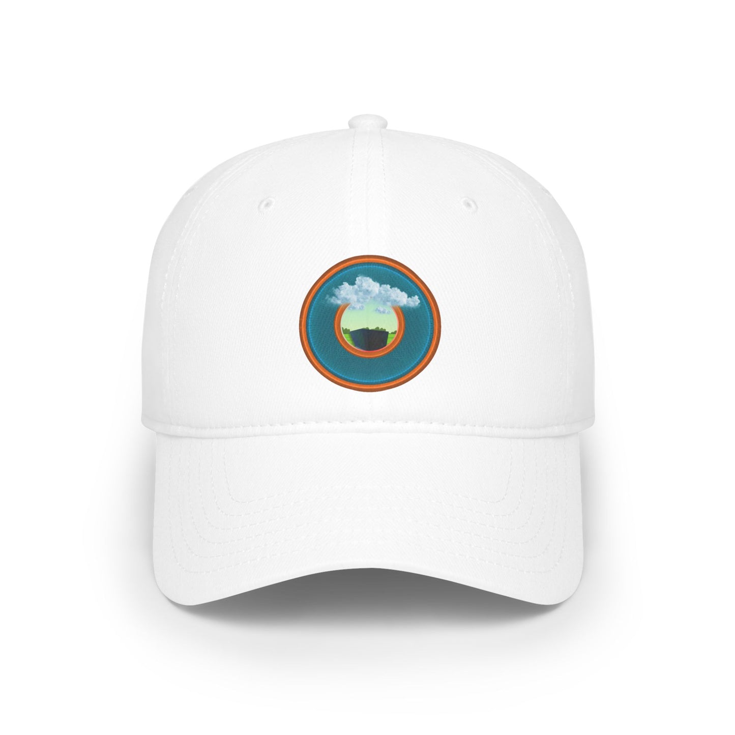 Lumpy Donut Baseball Cap - "Got Rhombus?" - variant 3 - blue donut w/