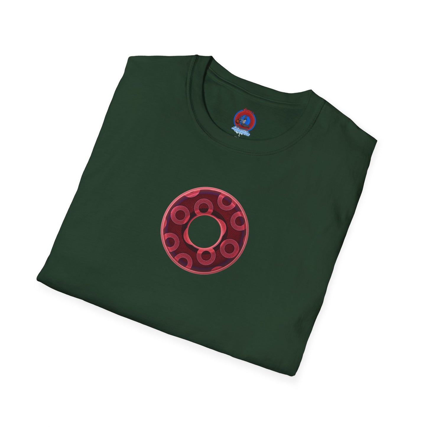 Plain Donuts/Unisex Soft-Style - "Plain Rustic Paradoxical Donuts" - magenta/burgundy donuts