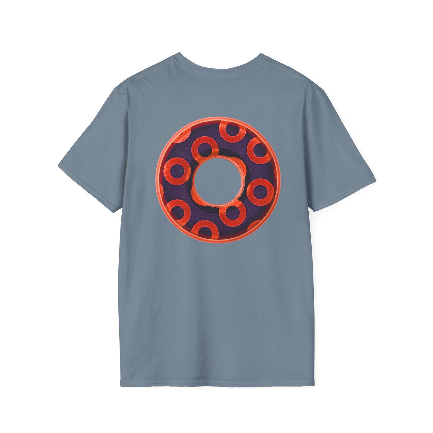 Plain Donuts/Unisex Soft-Style - "Plain Rustic Paradoxical Donuts" - red/midnight blue donuts