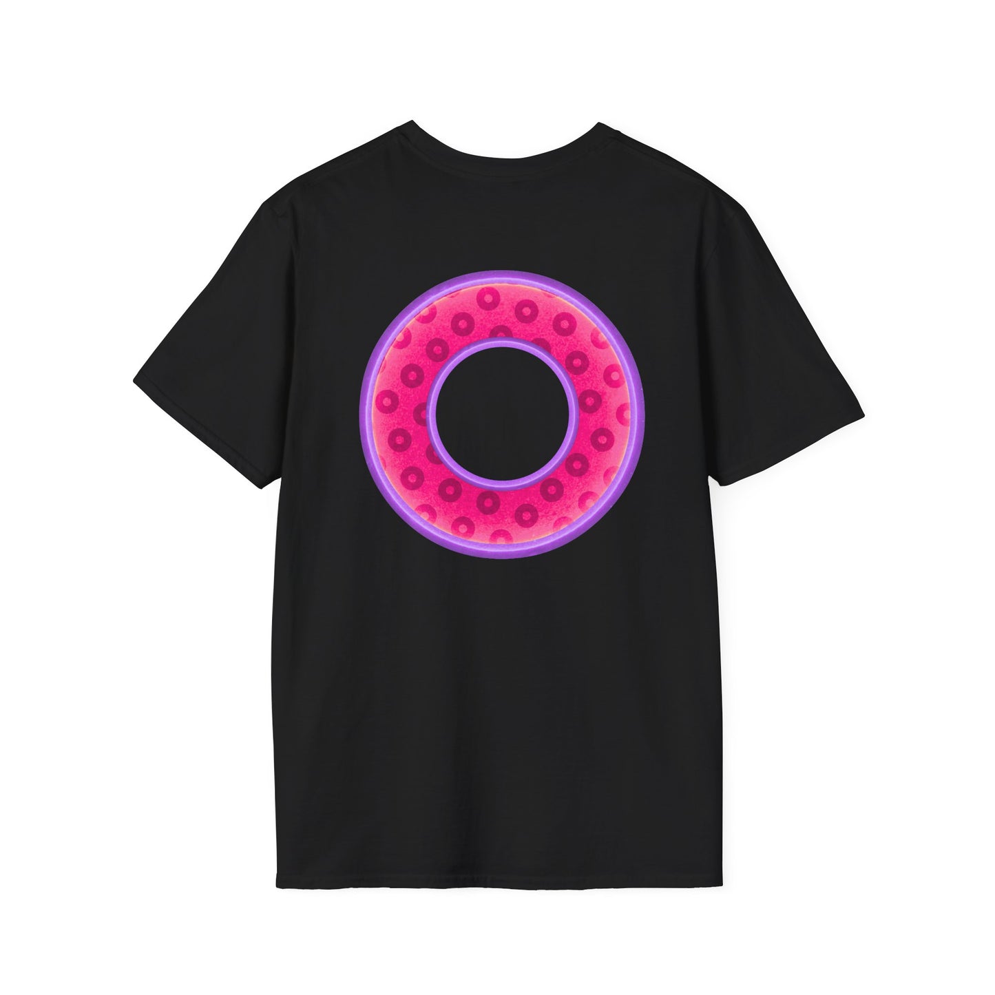 Plain Donuts/Unisex Soft-Style - "Plain Wide Mouthed Paradoxical Donuts" - magenta/light purple donuts