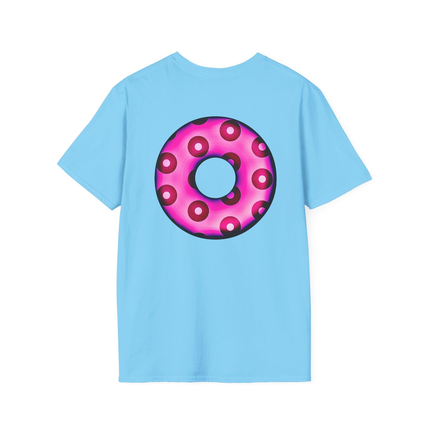 Plain Donuts/Unisex Soft-Style - "Plain Blimpy Paradoxical Donuts" - bright magenta/red donuts