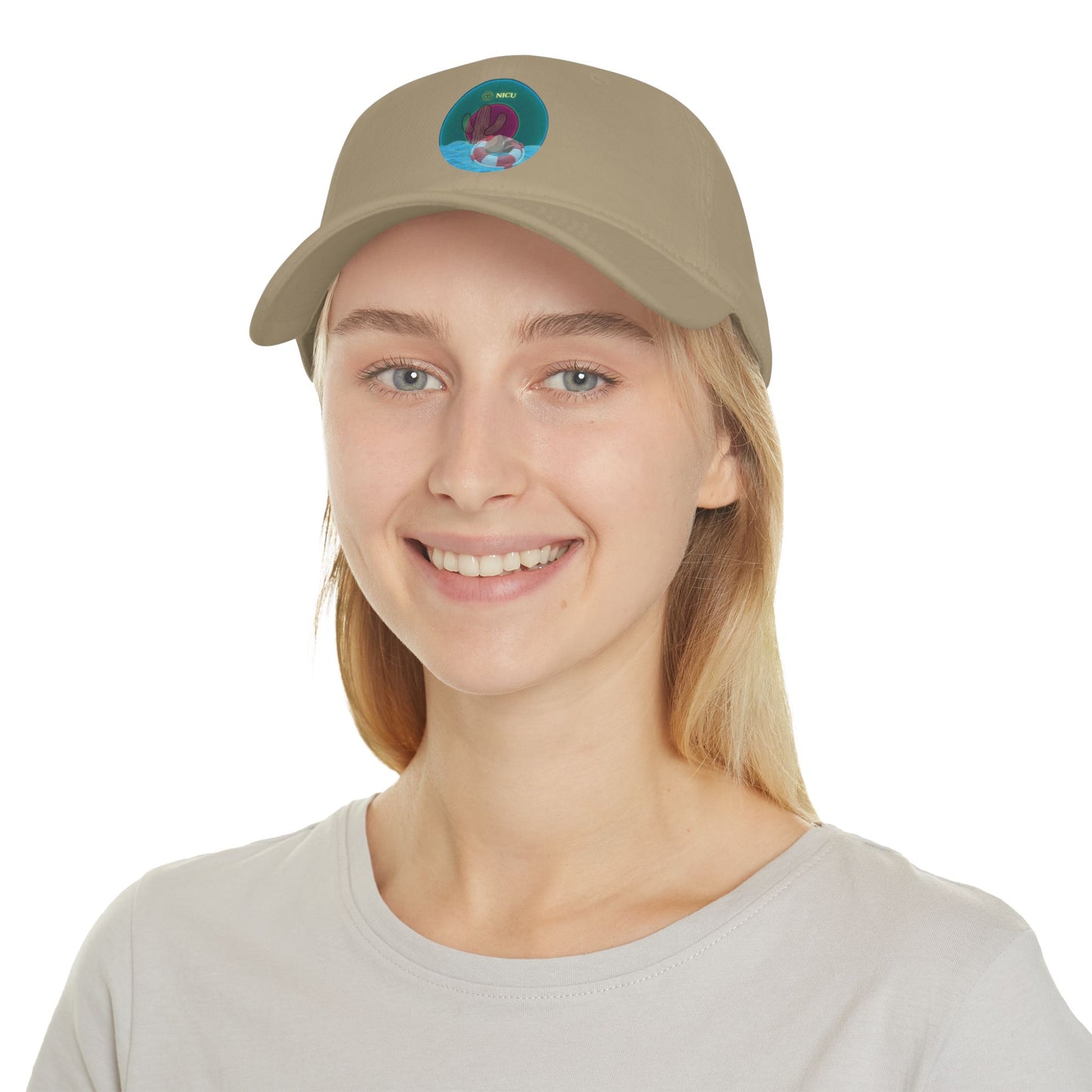 Lumpy Donut Baseball Cap - "The Donut Cap that Conveys" - dark teal vivid donut w/