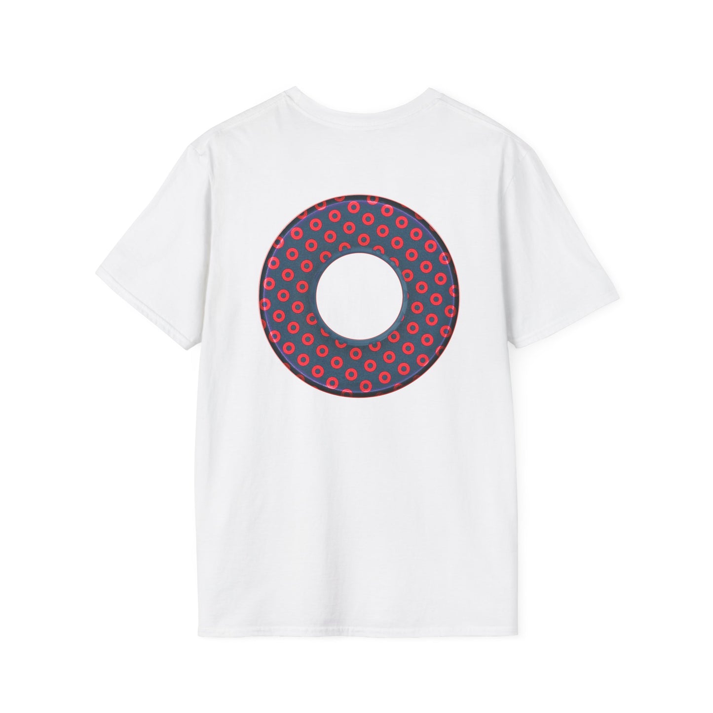 Plain Donuts/Unisex Soft-Style - "Plain Electric Paradoxical Donuts" - navy blue/red donuts