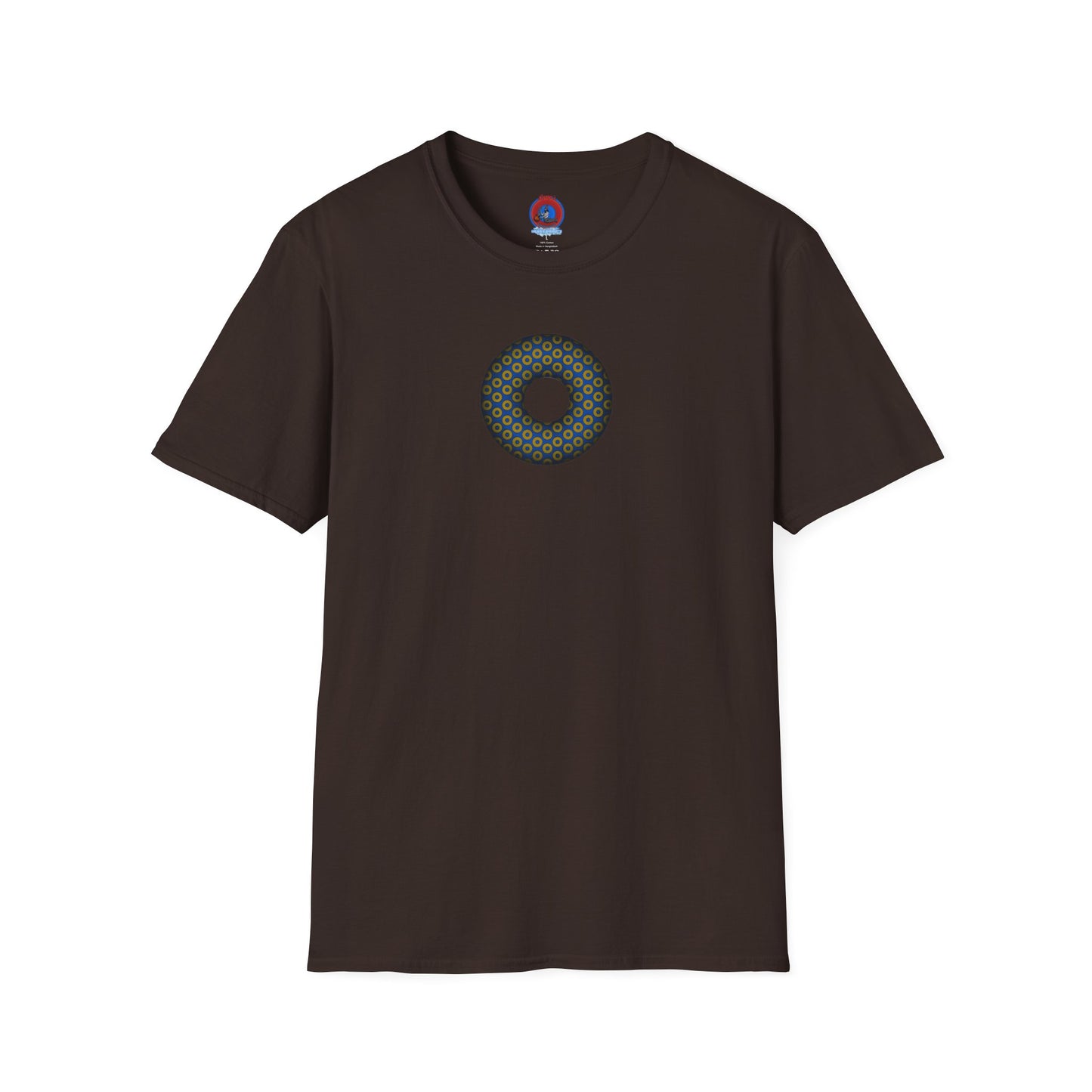 Plain Donuts/Unisex Soft-Style - "Plain Paradoxical Grided Donuts" - bronze/dark blue donuts