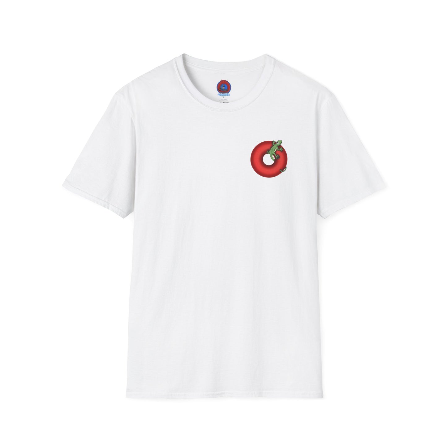 Classic Donut Tee - Unisex Soft-Style - "Practically Extinct Tee Shirt" - plump vivid red donut - variant 1