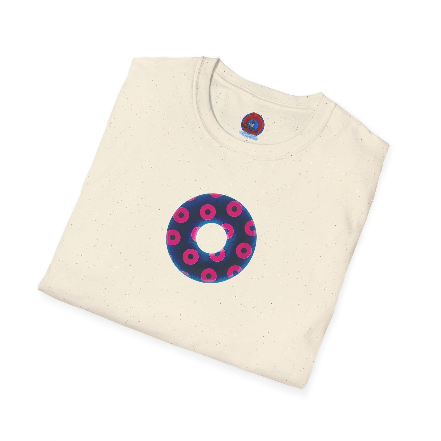 Plain Donuts/Unisex Soft-Style - "Plain Blimpy Paradoxical Donuts" - dark blue/hot pink donuts