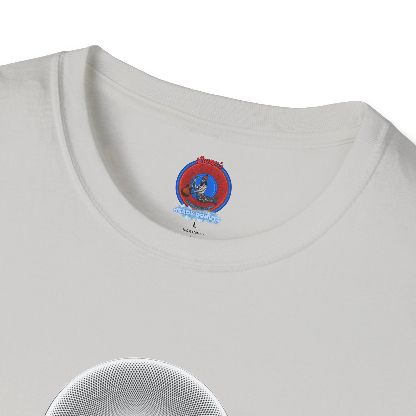 Classic Donut Tee - Unisex Soft-Style - "If I'm Swimming By" - variant 1 - white - textured donut