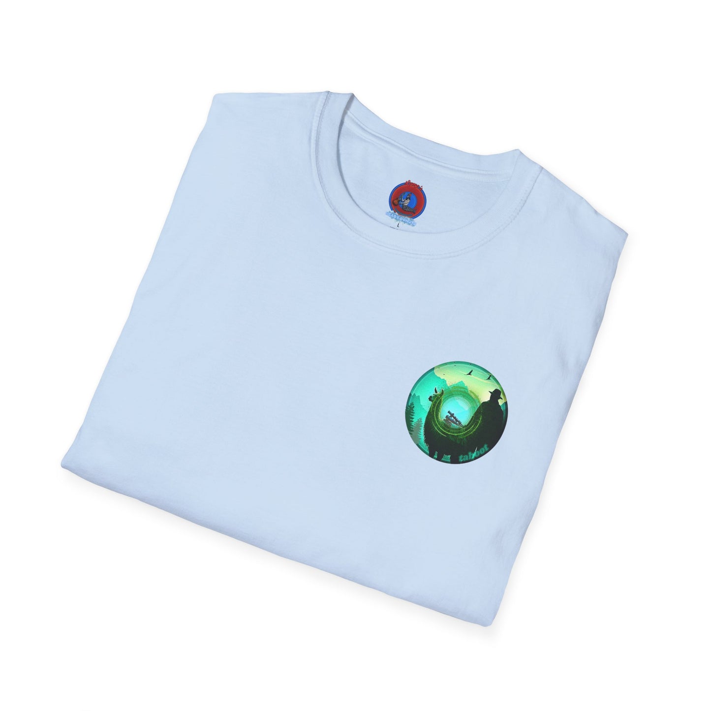 Classic Donut Tee - Unisex Soft-Style - "The Taboo(t) Donut" - green/picture donut
