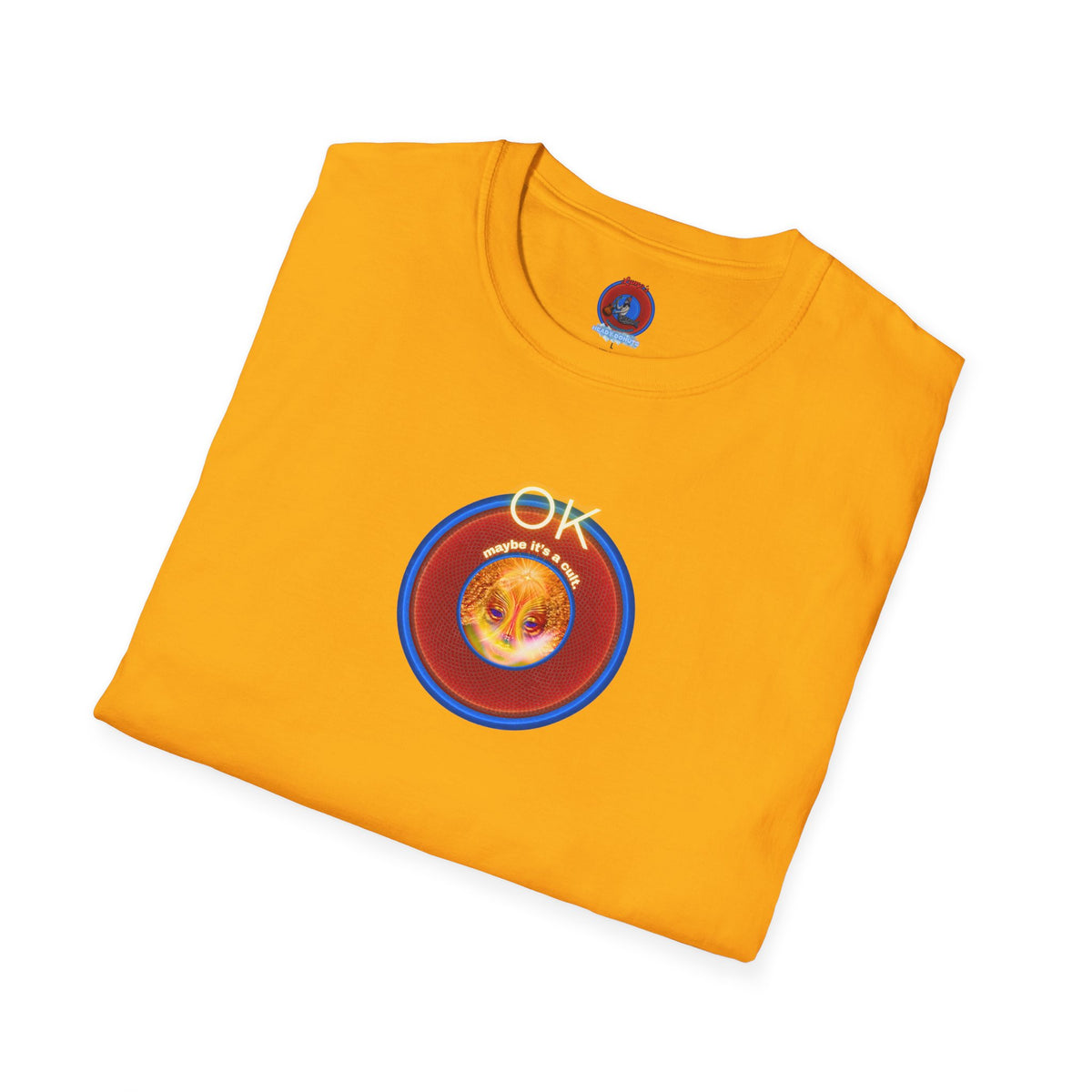 Classic Donut Tee - Unisex Soft-Style - "Donuts: Conjurers of Awesome" - series 1.0  - variant 3 - w/"okay" - red donut