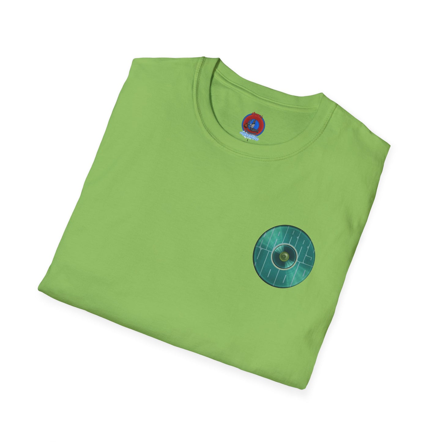 Classic Donut Tee - Unisex Soft-Style - "Harry's Hoodlum Donut" - series 1.0  - variant 3 - green donut(s)
