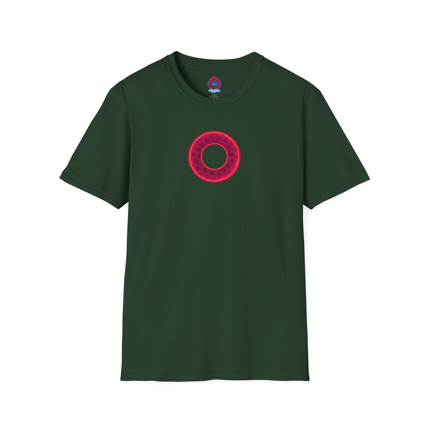 Plain Donuts/Unisex Soft-Style - "Plain Wide Mouthed Paradoxical Donuts" - dark red/bright red donuts