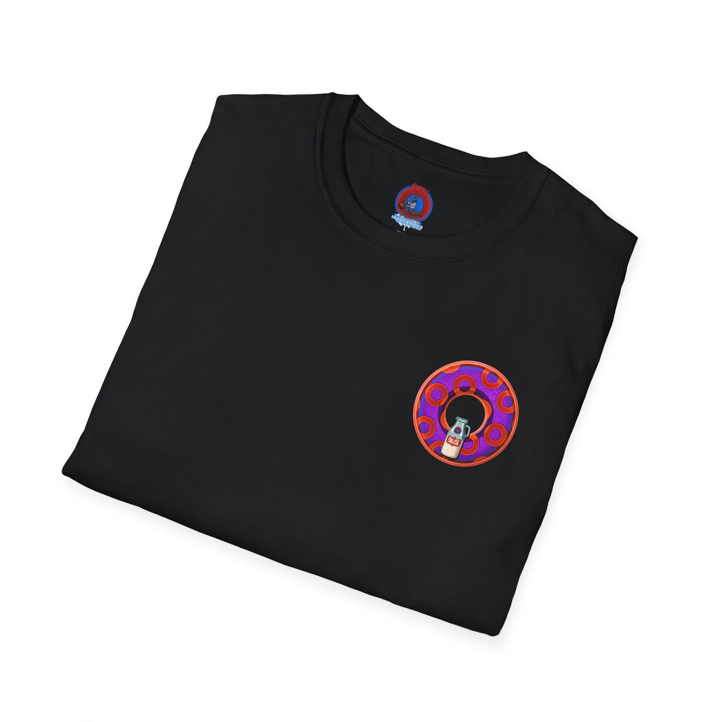 Classic Donut Tee - Unisex Soft-Style - "Wooked Cream - YEMSG Donut " -purple/red rustic paradox donut - variant 6