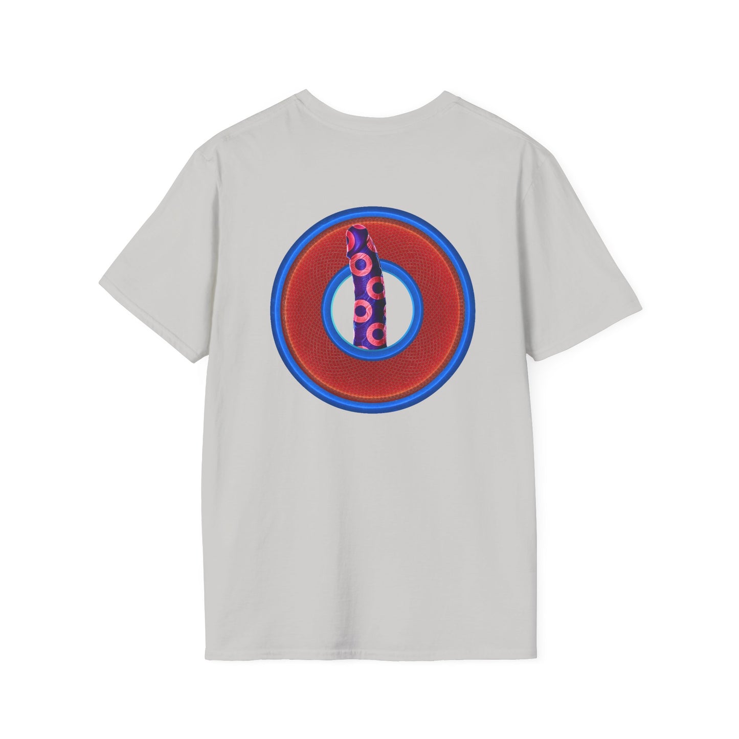 Classic Donut Tee - Unisex Soft-Style - "Sir Richard's Phamous Donut" - series 1.0  - variant 1 - red/blue paradox donut