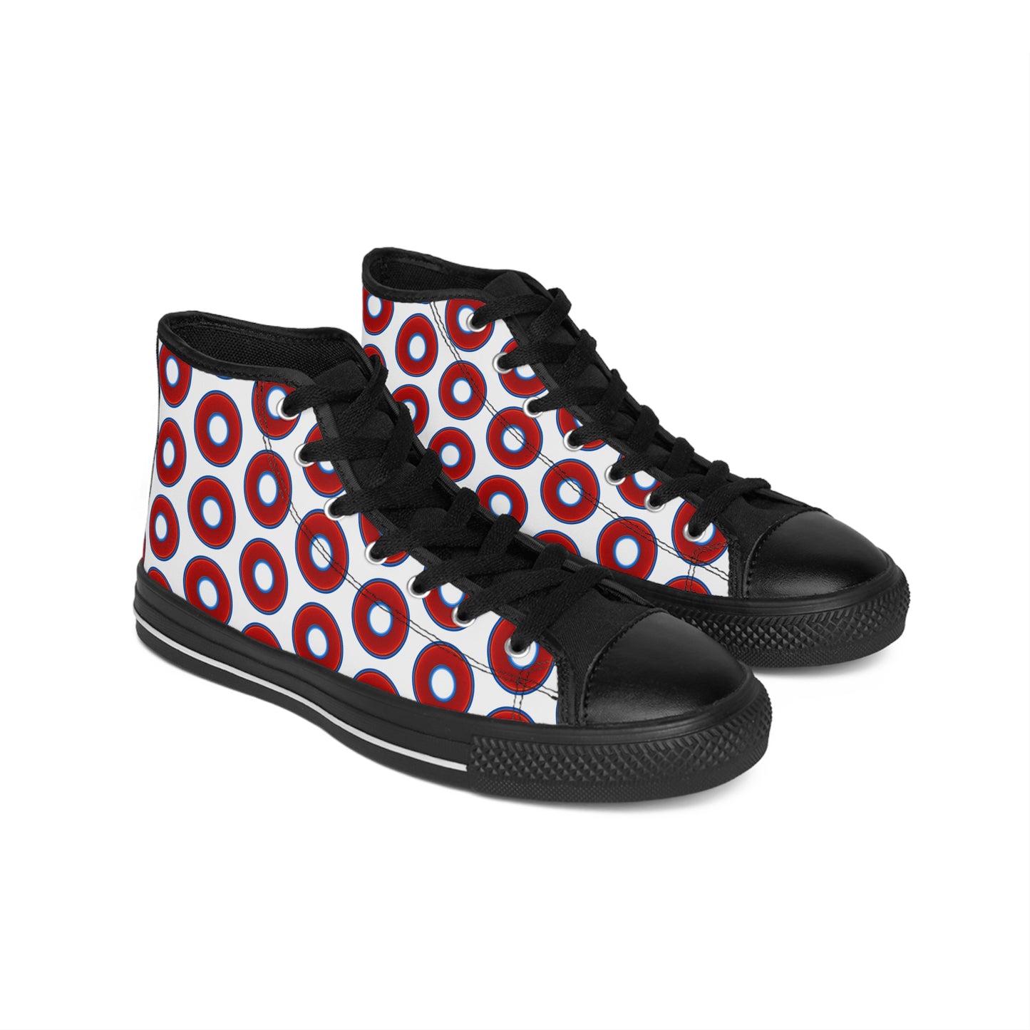 Cushiony Convectors - High Tops - red vivid donuts w/white background