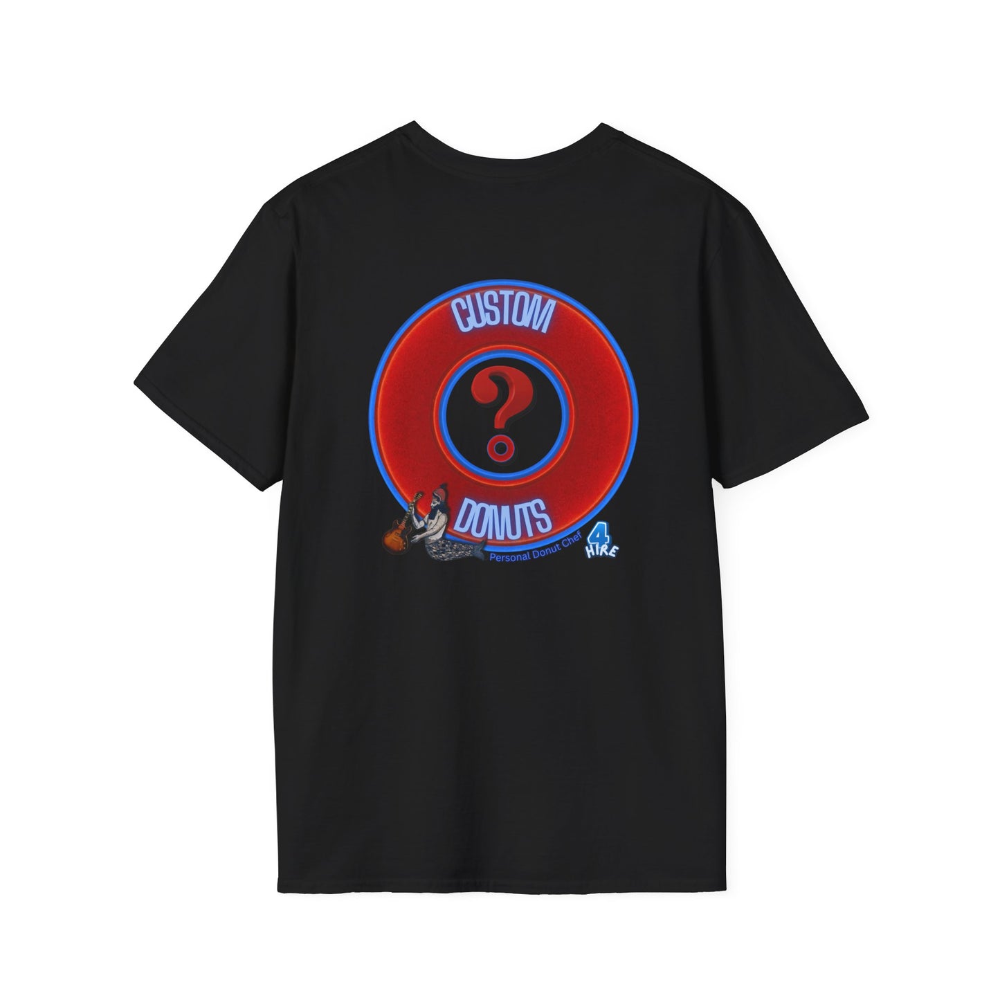 Classic Donut Tee - Unisex Soft-Style - "Example: Custom Donut Tee" - vivid red dirt mall donut