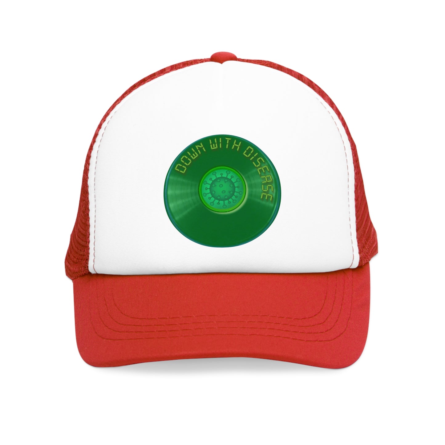 Lumpy Trucker Hat - "Down With This Hat" - green donut