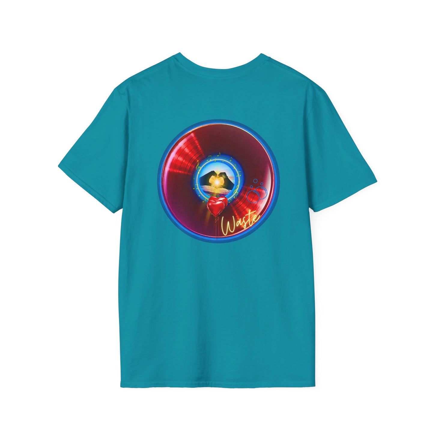 Classic Donut Tee - Unisex Soft-Style - "Wasted Donut" - series 1.0 - variant 2 - red donut