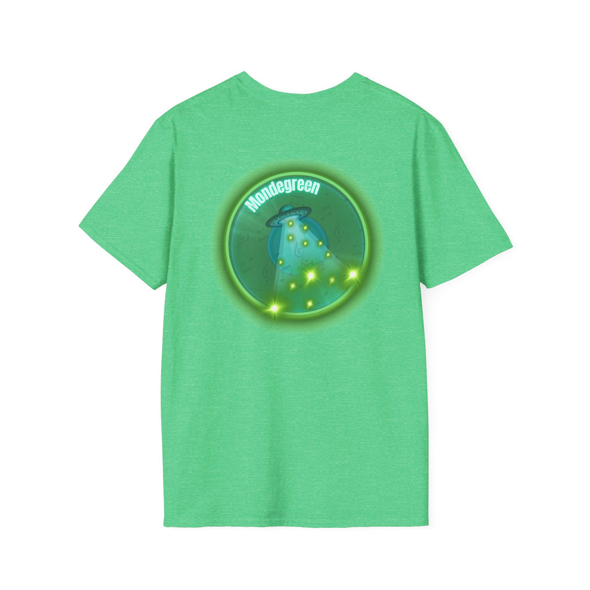 Classic Donut Tee - Unisex Soft-Style - "Close Encounters of the Delaware kind - Mondegreen Donut"  " variant 1 - green donut