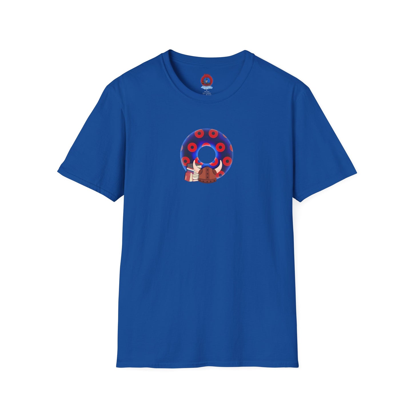 Classic Donut Tee - Unisex Soft-Style - "El Fuego Donut" - paradoxical blue/red donut