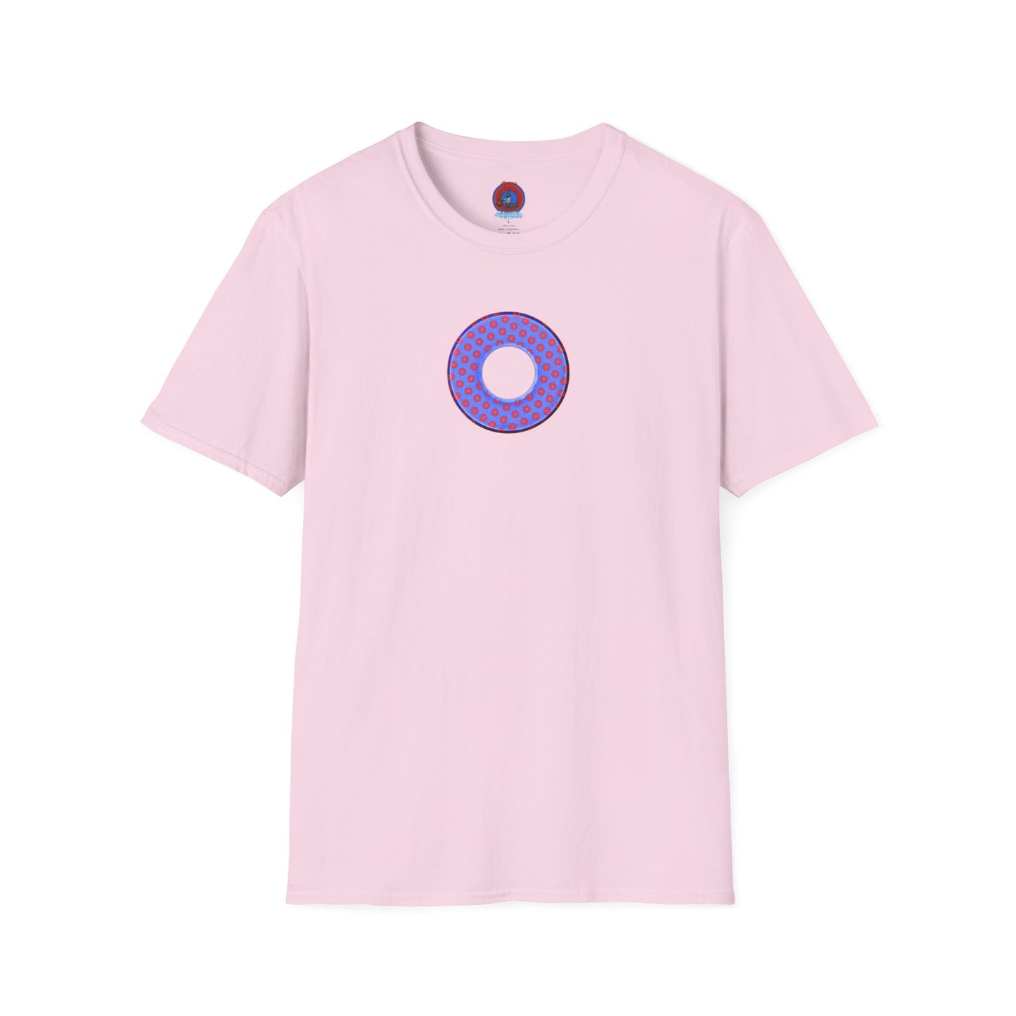 Plain Donuts/Unisex Soft-Style - "Plain Electric Paradoxical Donuts" - light royal blue/red donuts