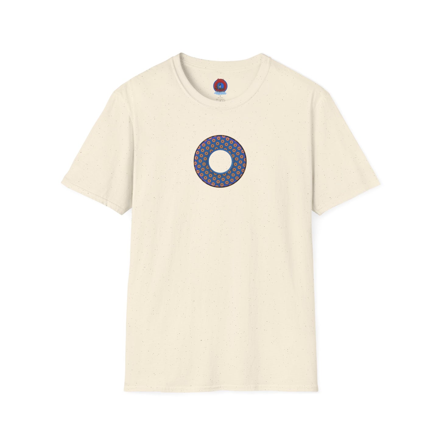 Plain Donuts/Unisex Soft-Style - "Plain Electric Paradoxical Donuts" - orange/blue donuts