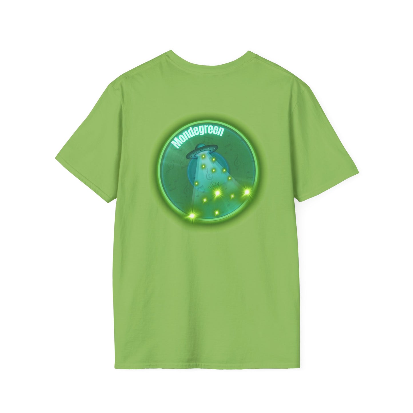Classic Donut Tee - Unisex Soft-Style - "Close Encounters of the Delaware kind - Mondegreen Donut"  " variant 1 - green donut
