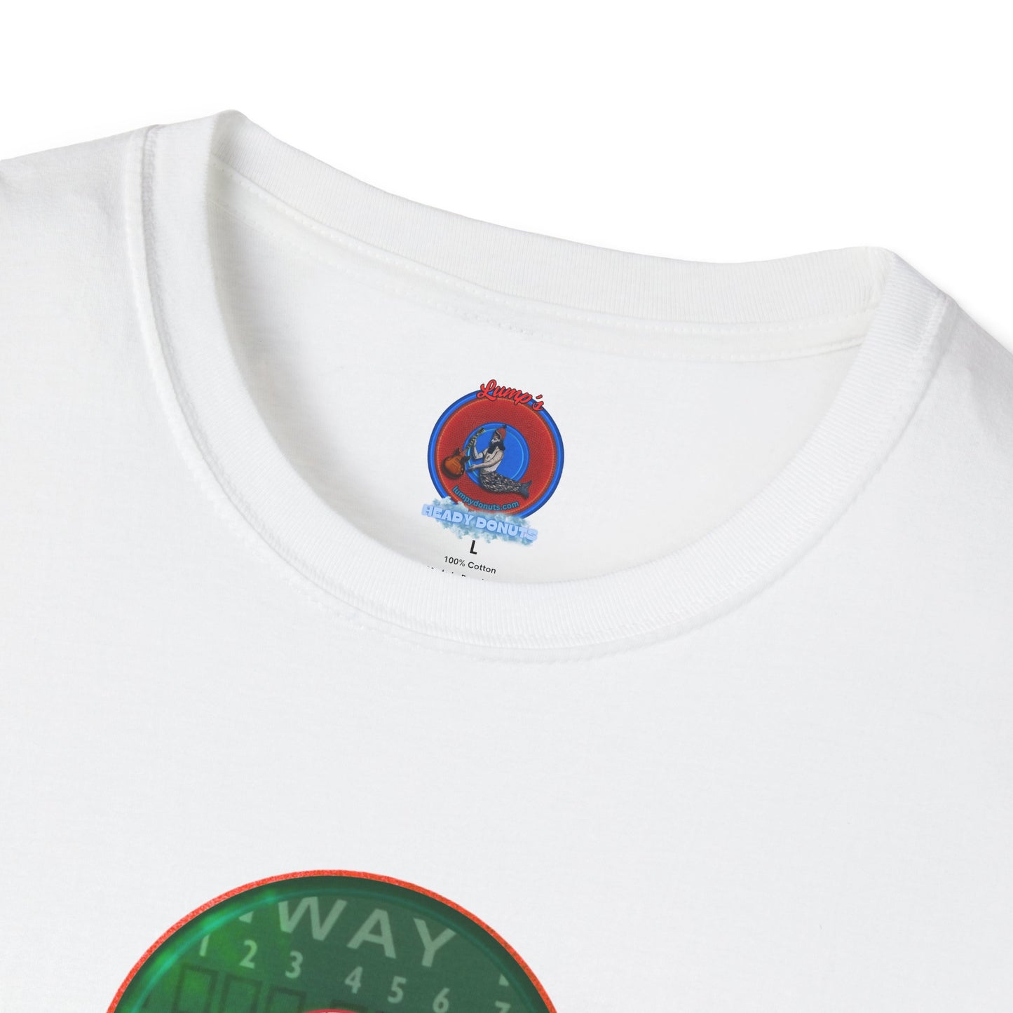 Classic Donut Tee - Unisex Soft-Style - "Phenway Ballpark Donuts" - vivid monsta donut - variant 2