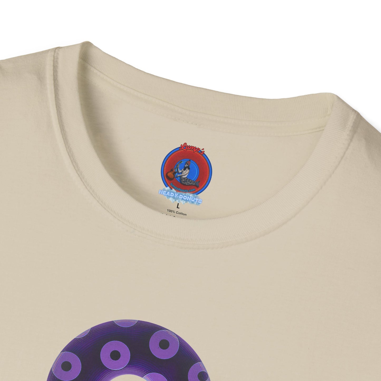 Plain Donuts/Unisex Soft-Style - "Plain Blimpy Paradoxical Donuts" - dark purple/light purple donuts