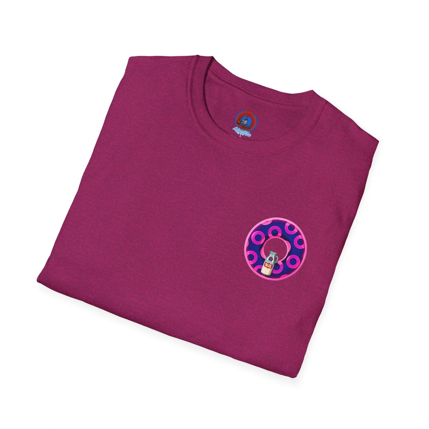 Classic Donut Tee - Unisex Soft-Style - "Wooked Cream - YEMSG Donut " -blue/pink rustic paradox donut - variant 5