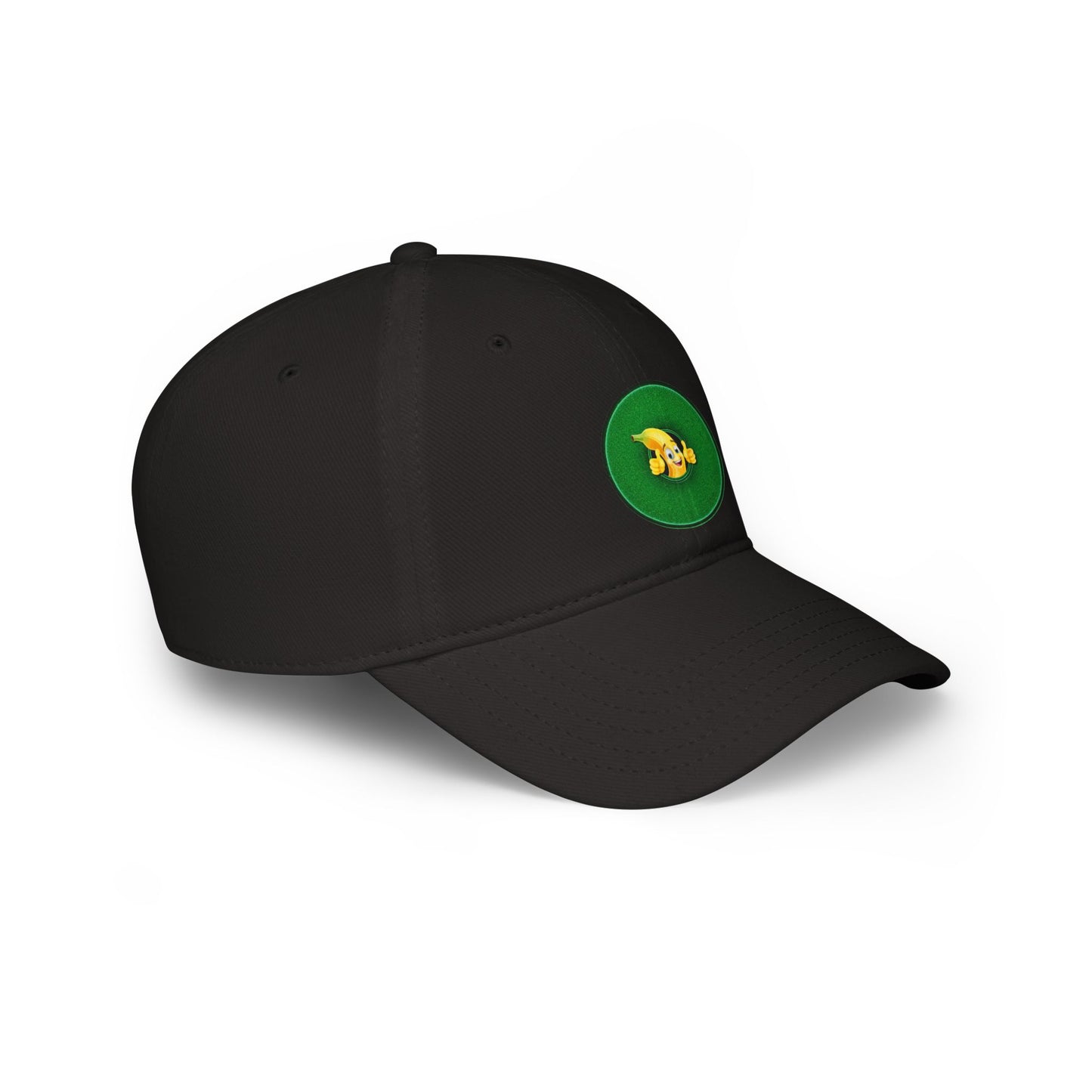 Lumpy Donut Baseball Cap - "This Donut Hat is Bananas" - variant 7 - vivid green donut w/