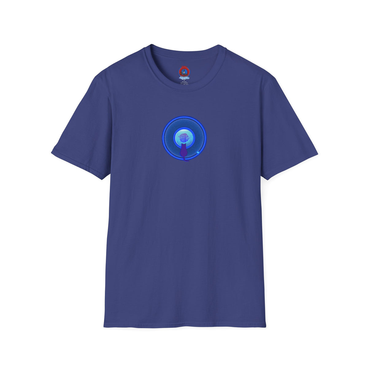 Classic Donut Tee - Unisex Soft-Style - "Cats: The Donut" - rustic blue/blue donut - variant 2