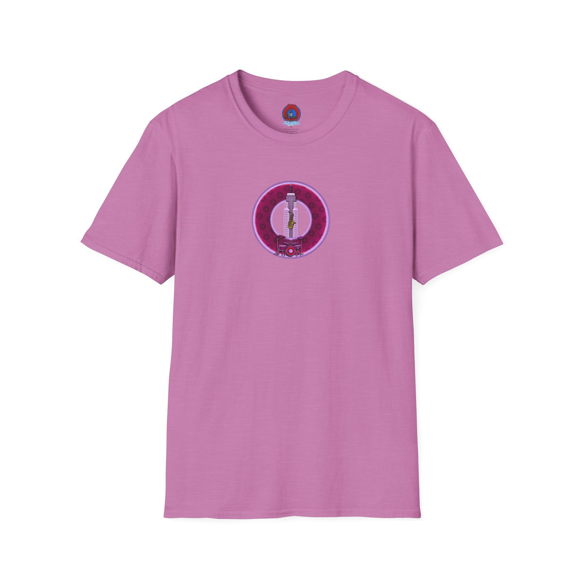 Classic Donut Tee - Unisex Soft-Style - "Simple Prep Donuts" - widemouthed purple/light purple donut