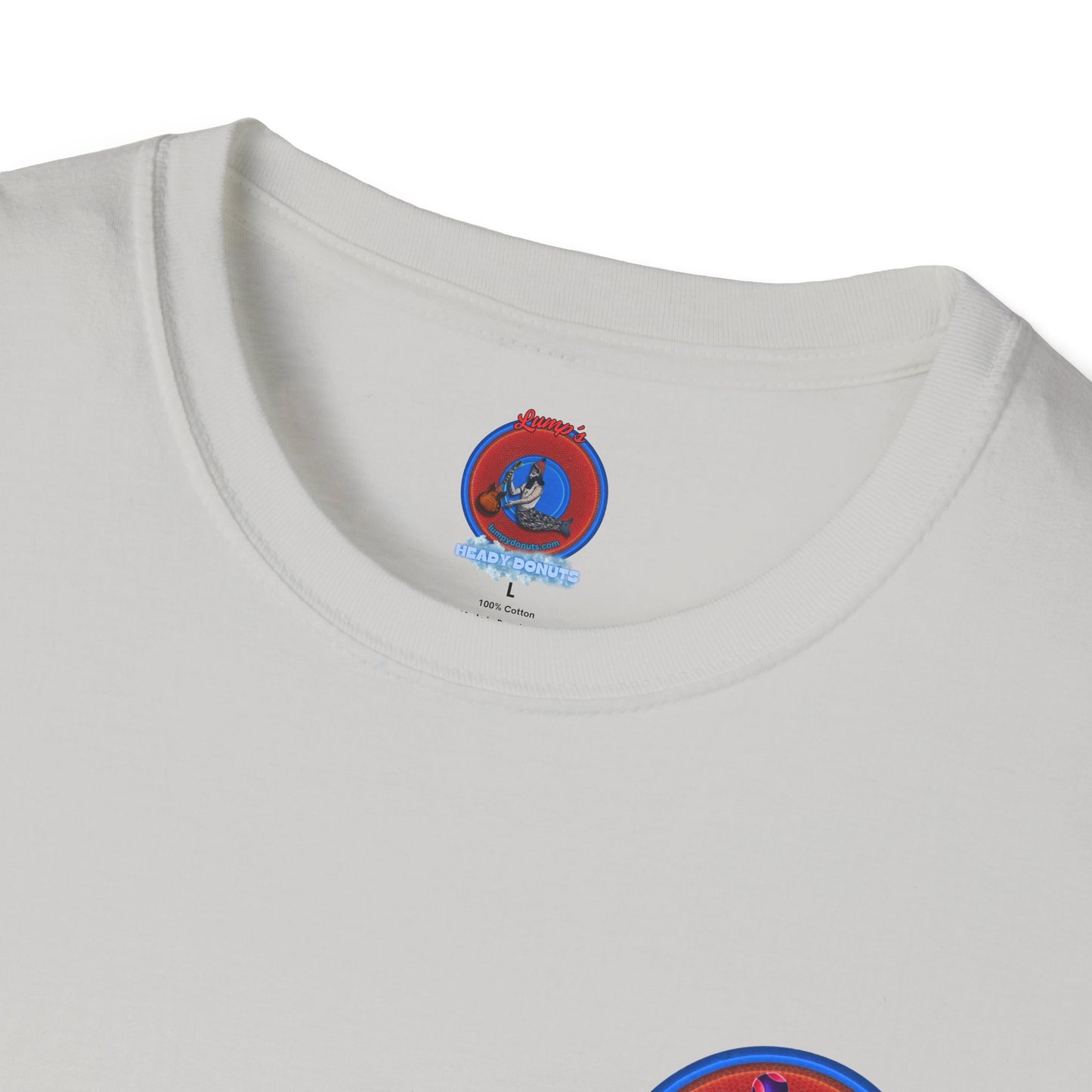 Classic Donut Tee - Unisex Soft-Style - "Sir Richard's Phamous Donut" - series 1.0  - variant 1 - red/blue paradox donut