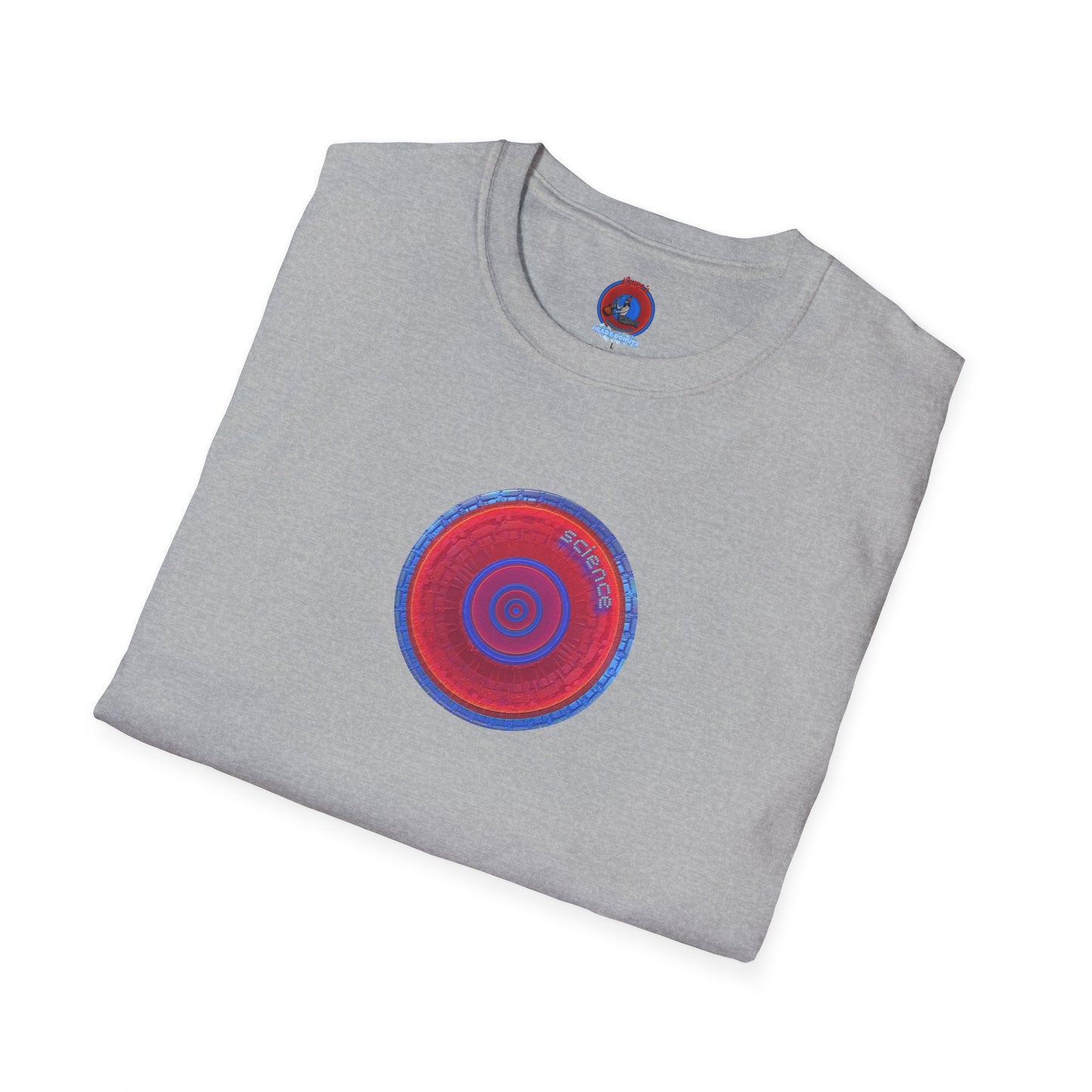 Classic Donut Tee - Unisex Soft-Style - "Tube Donuts" - series 1.0 - red donut/lighter blue bordering