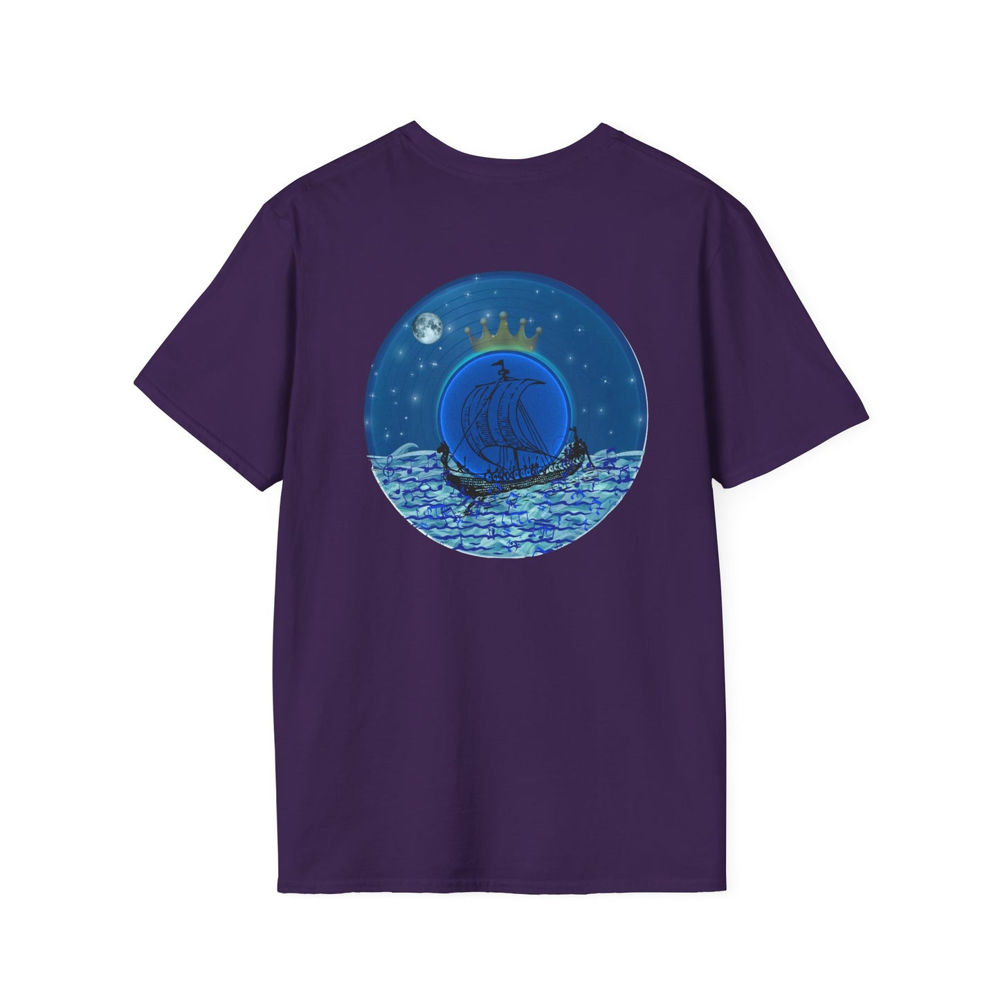 Classic Donut Tee - Unisex Soft-Style - "Stately Donut of the Prince" - series 1.0  - blue donut