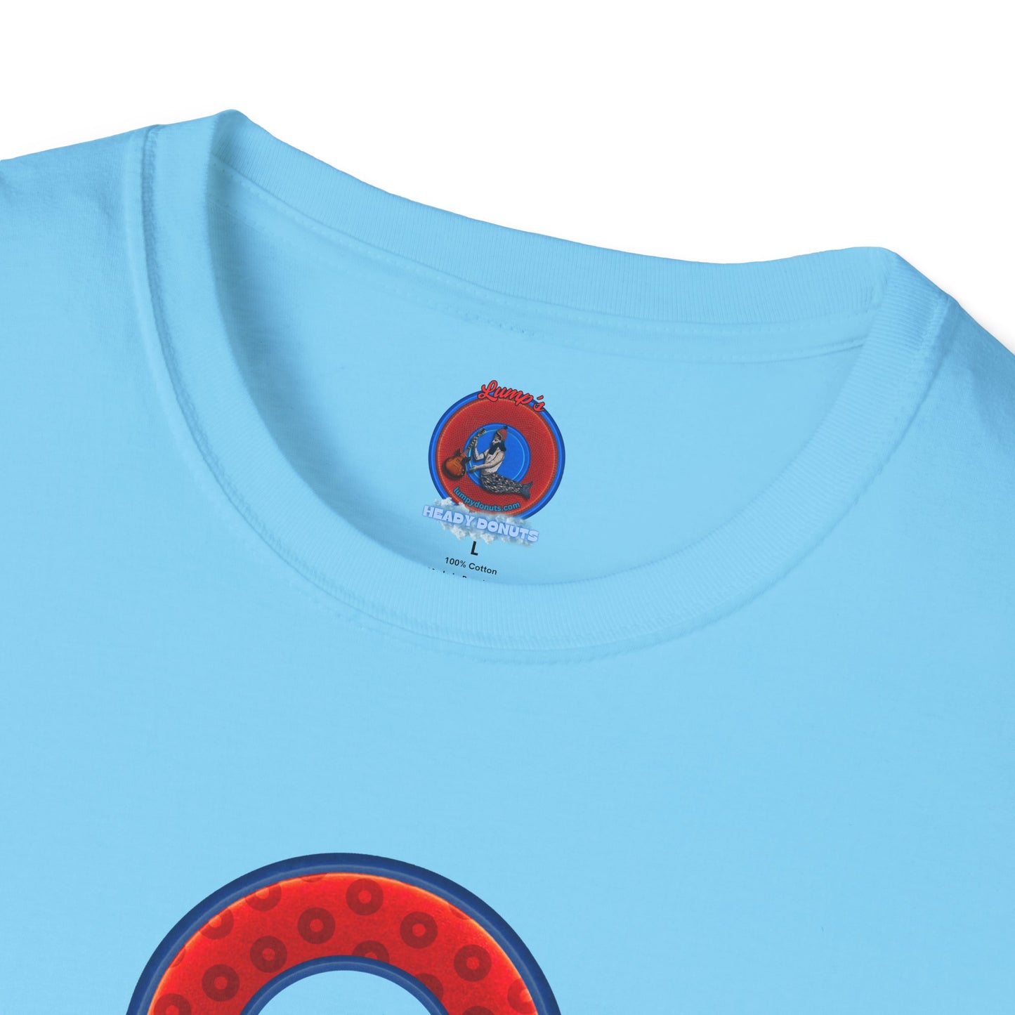 Plain Donuts/Unisex Soft-Style - "Plain Wide Mouthed Paradoxical Donuts" - red/dark blue donuts