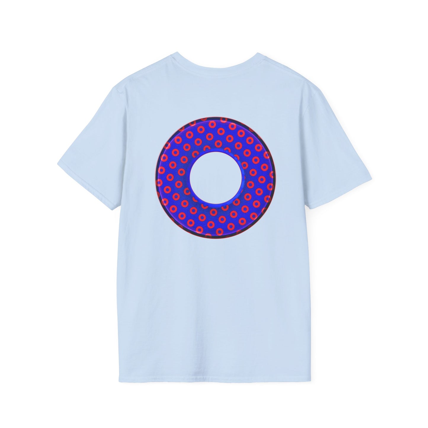 Plain Donuts/Unisex Soft-Style - "Plain Electric Paradoxical Donuts" - dark royal blue/red donuts