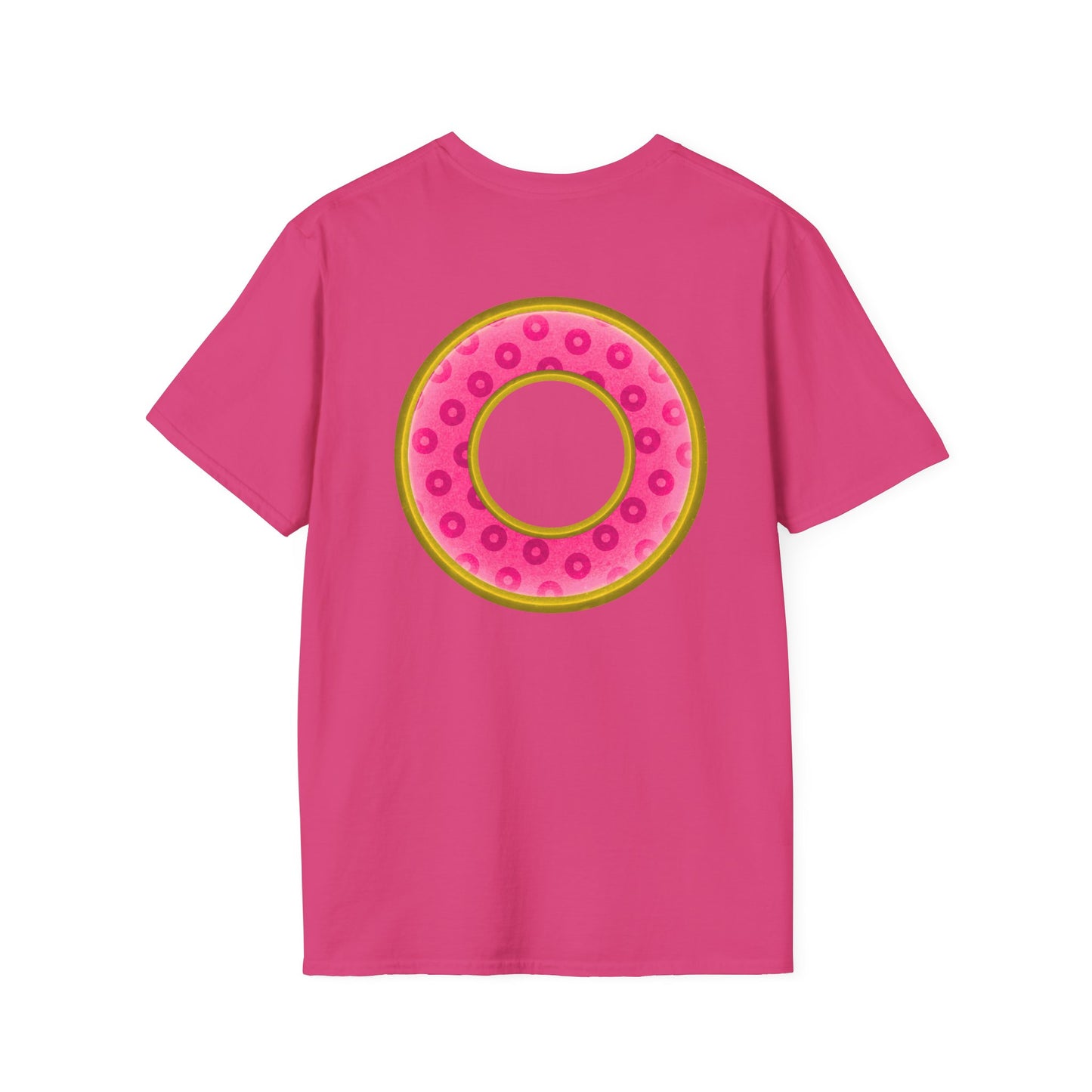 Plain Donuts/Unisex Soft-Style - "Plain Wide Mouthed Paradoxical Donuts" - pink/gold donuts
