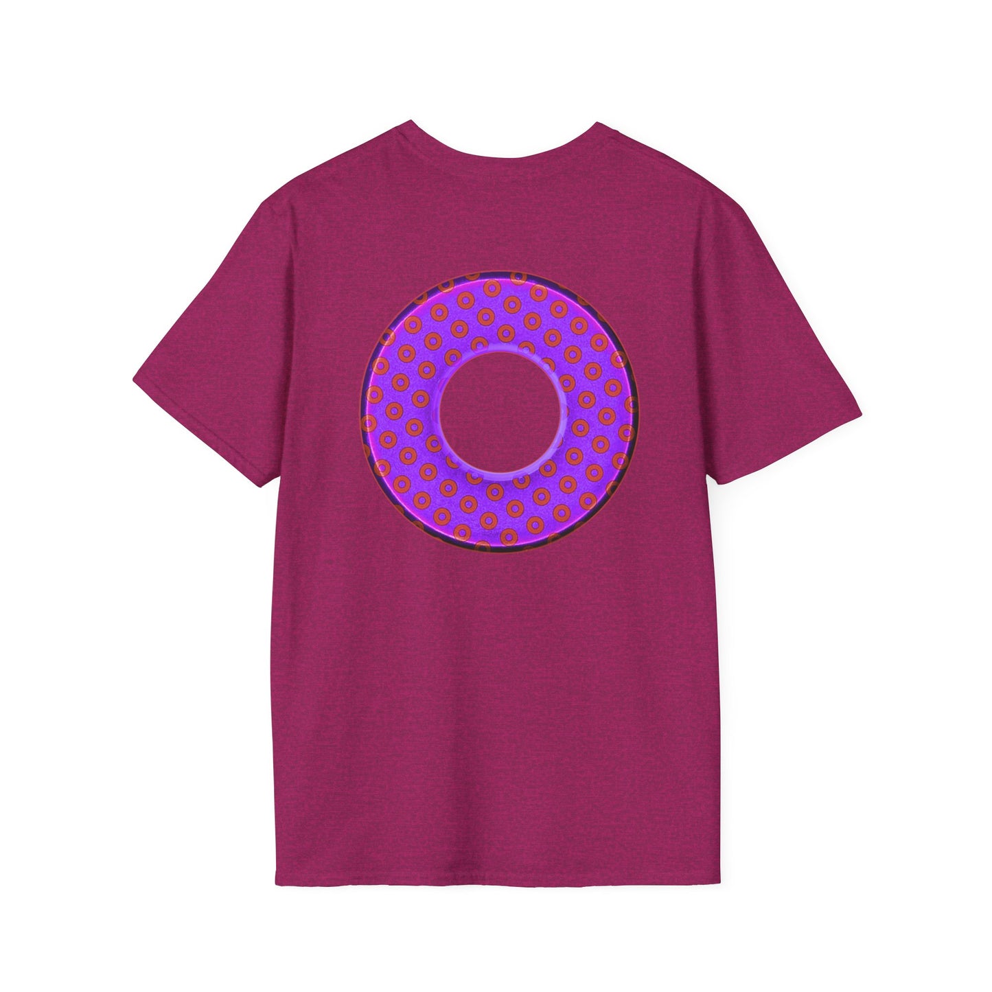 Plain Donuts/Unisex Soft-Style - "Plain Electric Paradoxical Donuts" - bright purple/red donuts