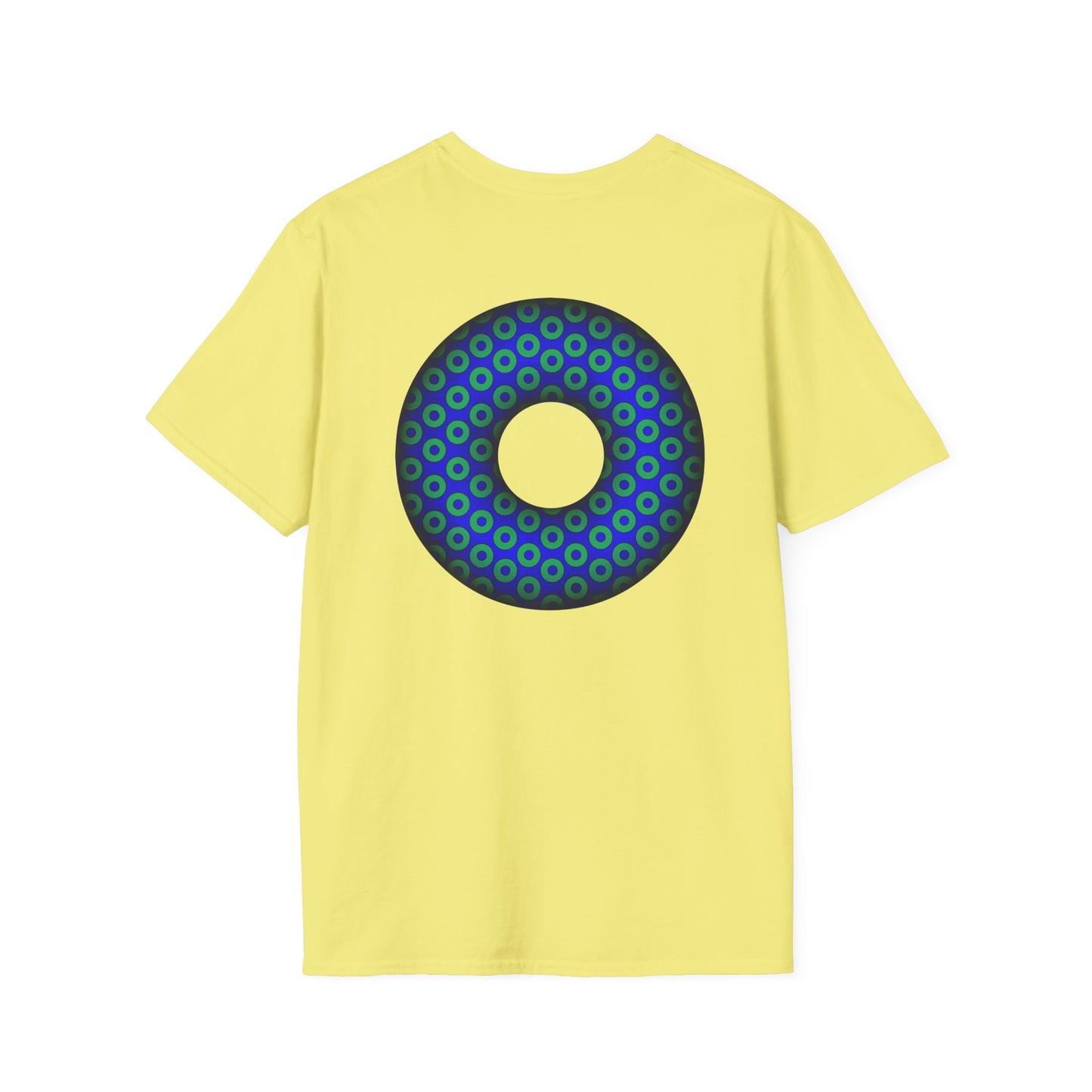 Plain Donuts/Unisex Soft-Style - "Plain Paradoxical Grided Donuts" - light green/blue donuts