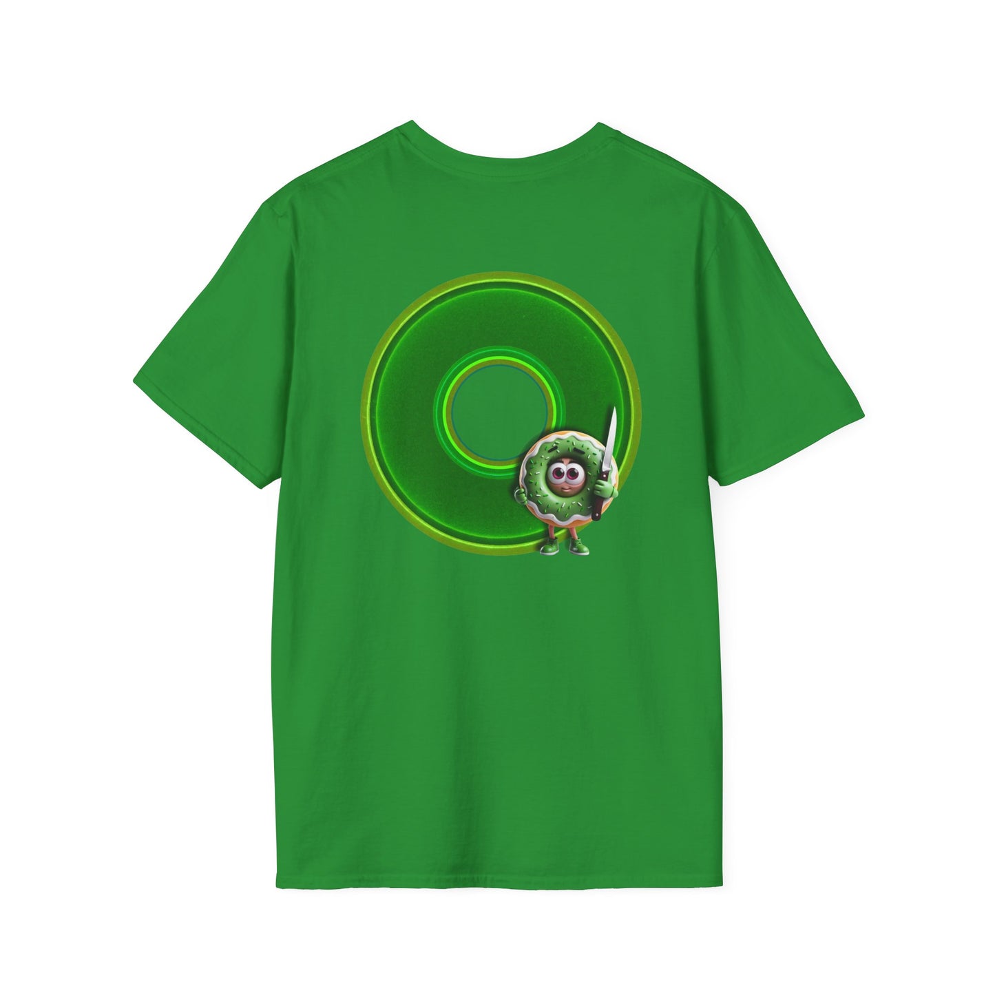 Classic Donut Tee - Unisex Soft-Style - "My Friend the Donut " - series 1.0  - variant 4 - green donut