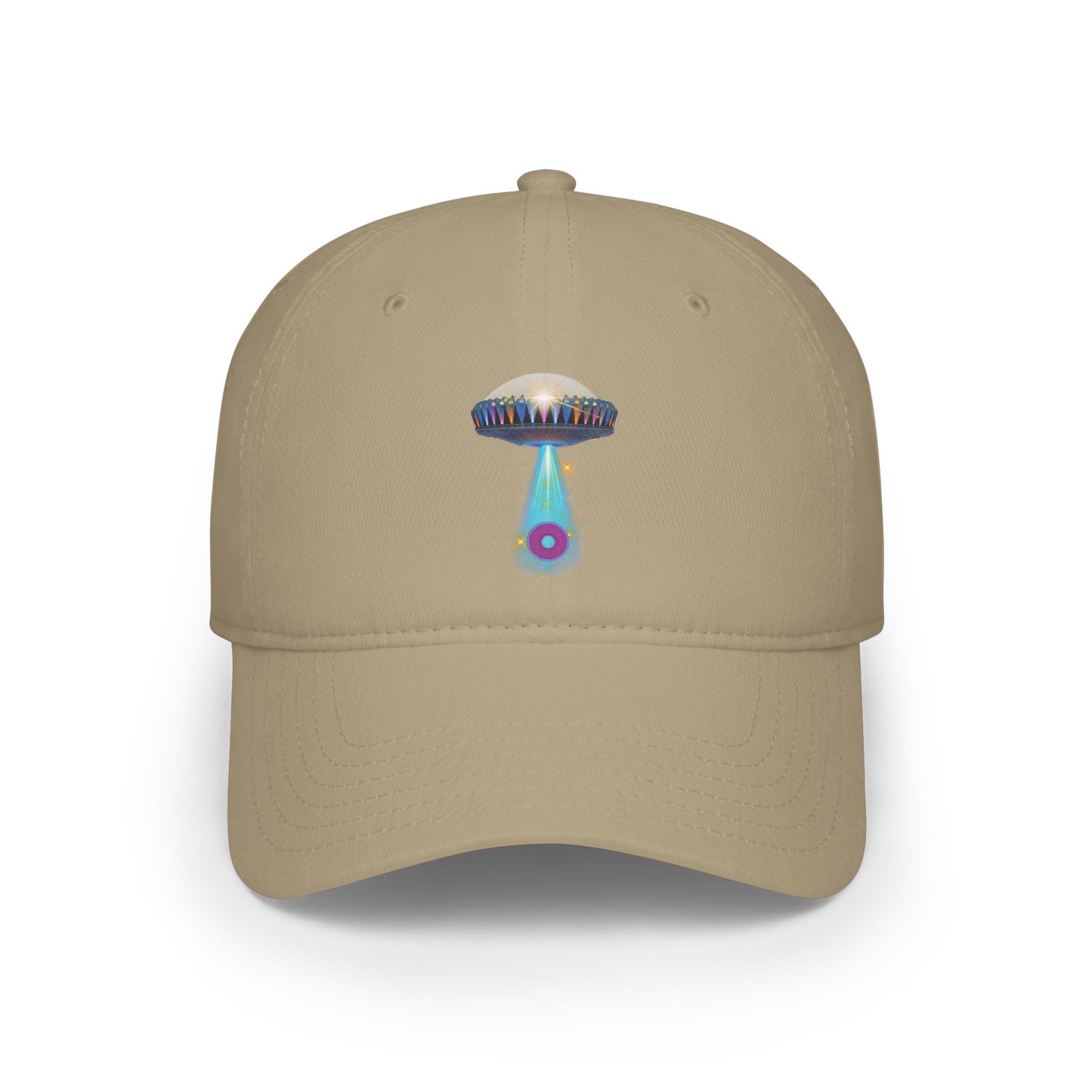 Lumpy Donut Baseball Cap - "Mothership Donut Cap" -  variant 2 - donut w/tractor beam