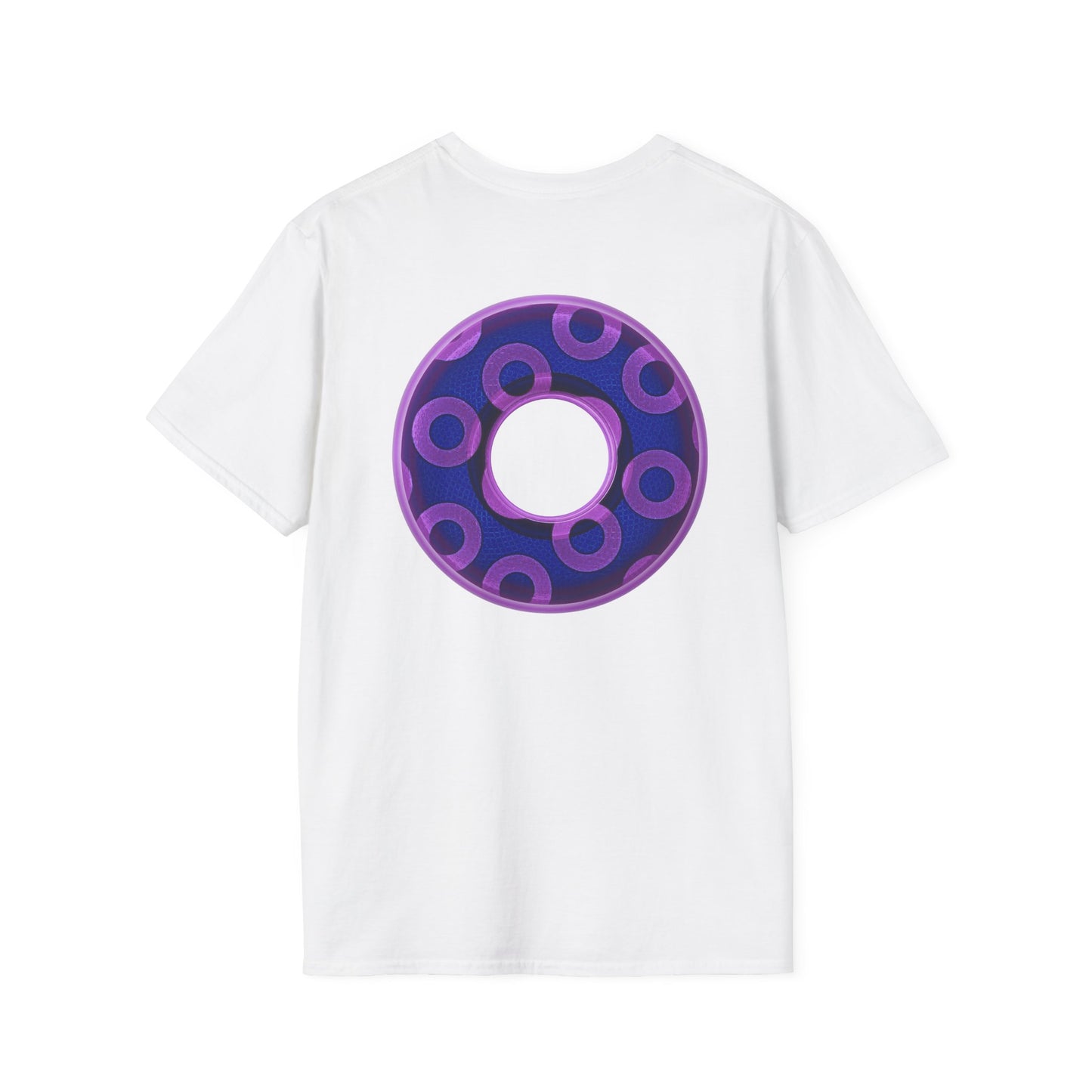Plain Donuts/Unisex Soft-Style - "Plain Rustic Paradoxical Donuts" - light purple/dark blue donuts
