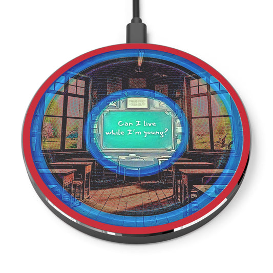 The Flow - Wireless Lumpy Donut Chargers - "The Torturous Donut Wireless Charger" - rustic pic donut w/red background