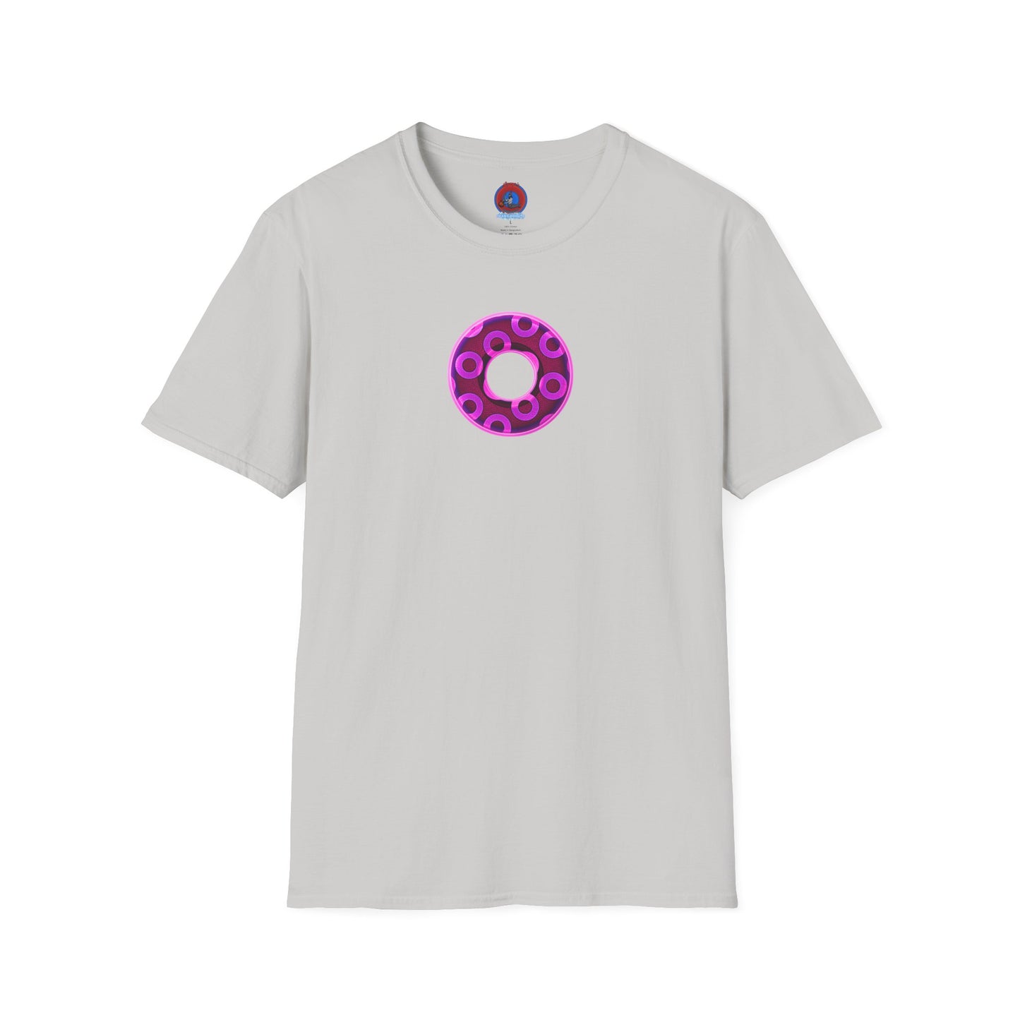 Plain Donuts/Unisex Soft-Style - "Plain Rustic Paradoxical Donuts" - magenta/burgundy donuts