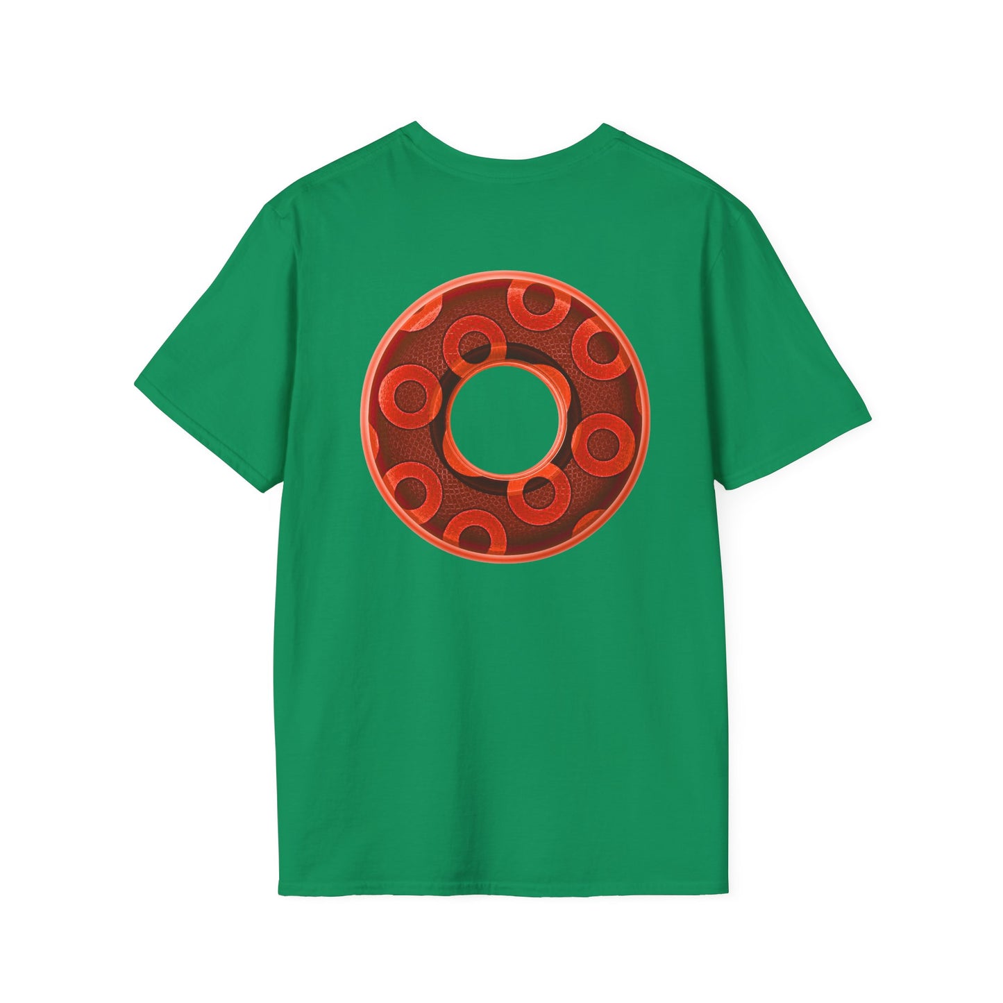 Plain Donuts/Unisex Soft-Style - "Plain Rustic Paradoxical Donuts" - red/dark red donuts