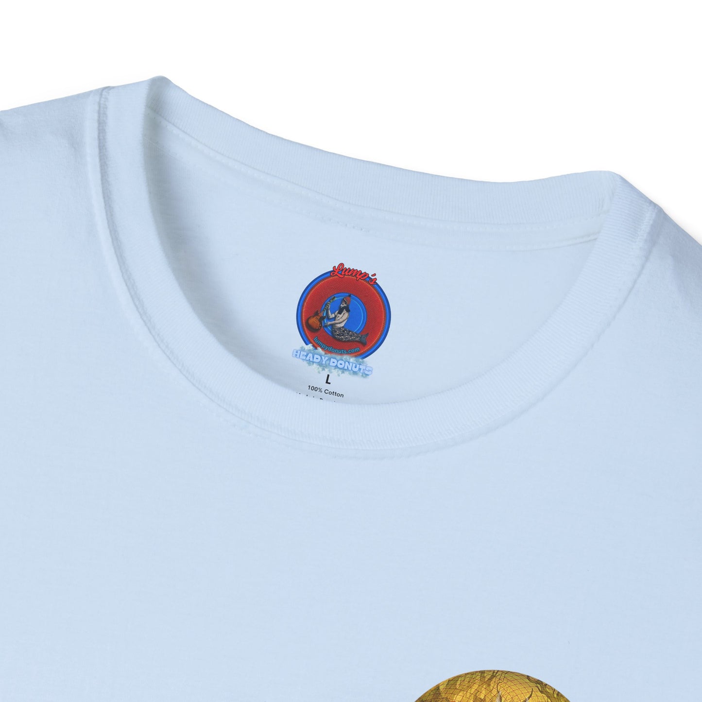 Classic Donut Tee - Unisex Soft-Style - "Vlad's Royal Donut Stash" - golden symmetrical donut