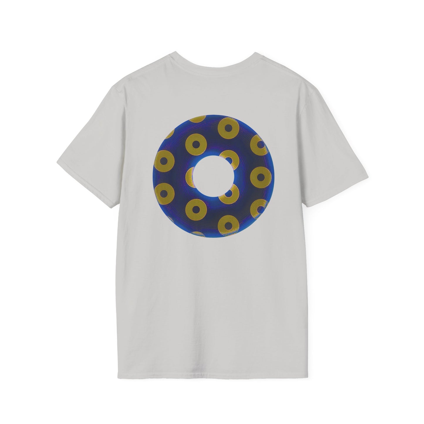 Plain Donuts/Unisex Soft-Style - "Plain Blimpy Paradoxical Donuts" - dark royal blue/yellow donuts