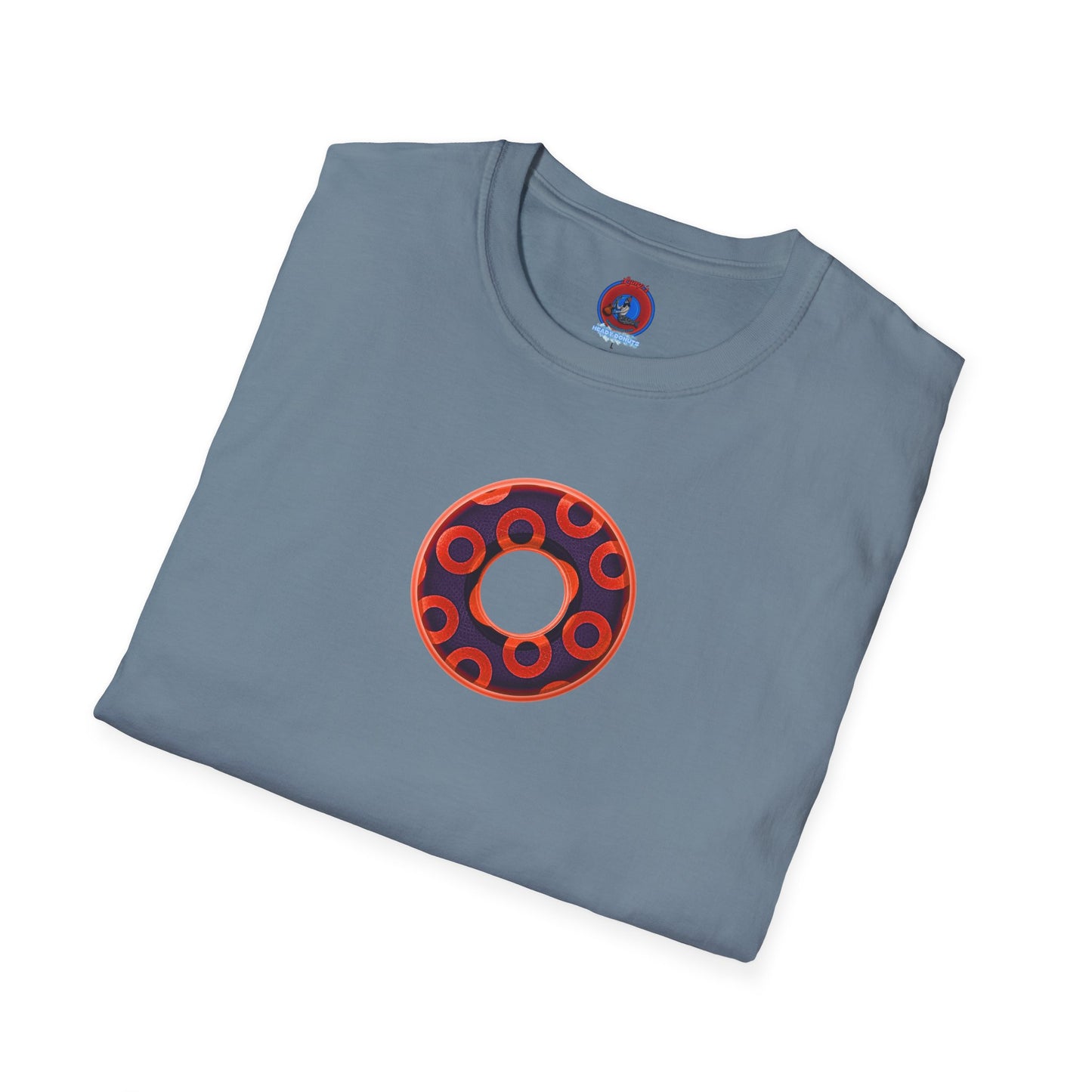 Plain Donuts/Unisex Soft-Style - "Plain Rustic Paradoxical Donuts" - red/midnight blue donuts