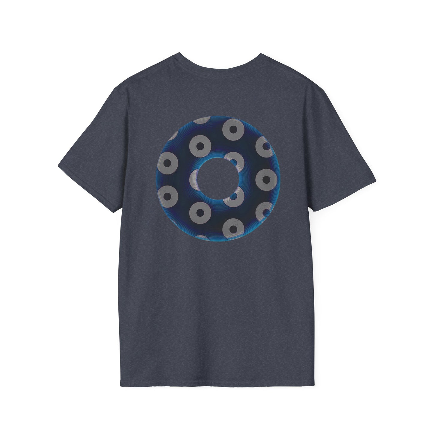 Plain Donuts/Unisex Soft-Style - "Plain Blimpy Paradoxical Donuts" - dark blue/off-white donuts